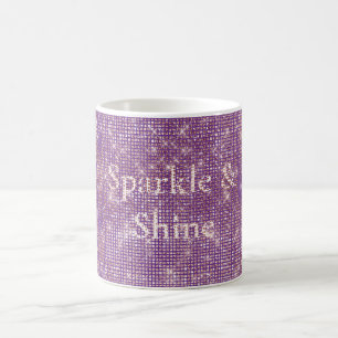 Mug Fille violette brillante étincelante