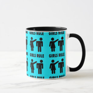 Mug Filles amusantes Règle Turquoise Turquoise Blue Gi