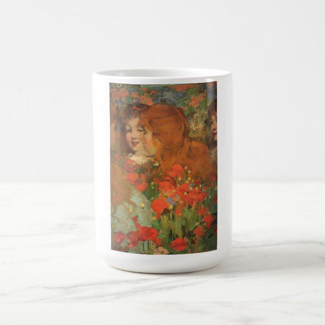 Mug Filles avec des pavots rouges (par George Henry) (Centre)