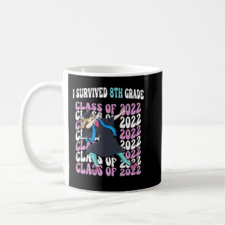 Mug Filles Dabbing Graduation J'ai survécu à la 8e an