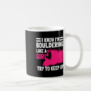 Mug Filles de Bouldering Grimpeur Boulderer Rocher Art