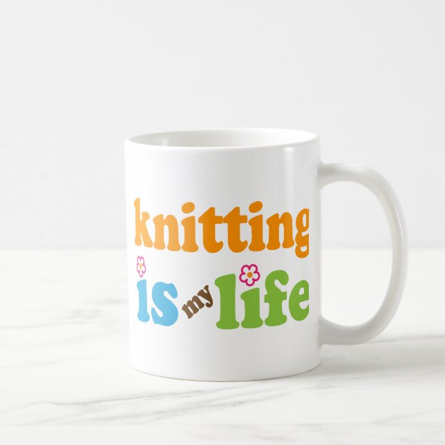 Mug Filles de cadeau de tricoteuse (Droite)