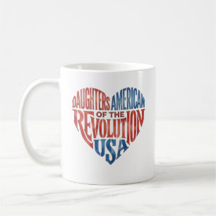 Mug Filles de la Révolution américaine Cœur USA
