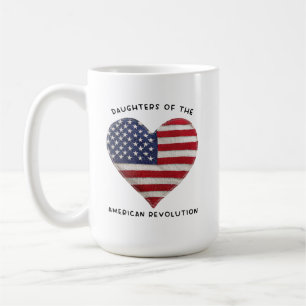 Mug Filles de la Révolution américaine DAR US Cœur