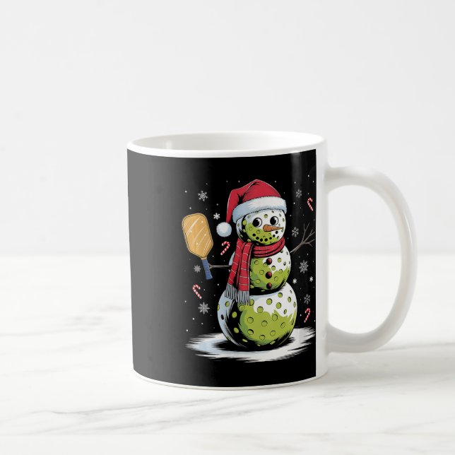 Mug Filles Drôle Pickleball Snowman Santa Hat Xmas Coo (Droite)