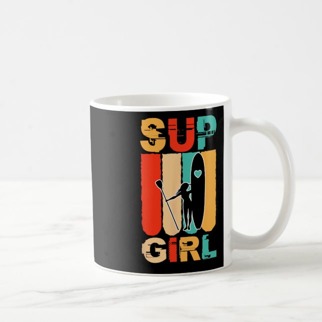 Mug Filles Drôles Sup Planche De Pagaie Debout Surfeur (Droite)