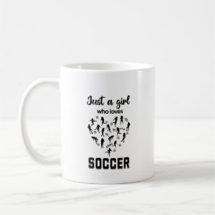 Mug Filles en silhouette jouant au football