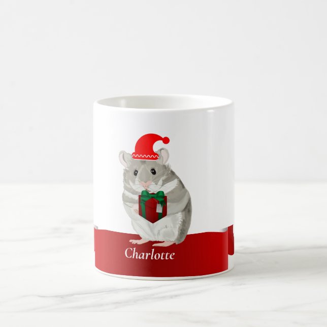 Mug Filles Gris Hamster Noël (Centre)