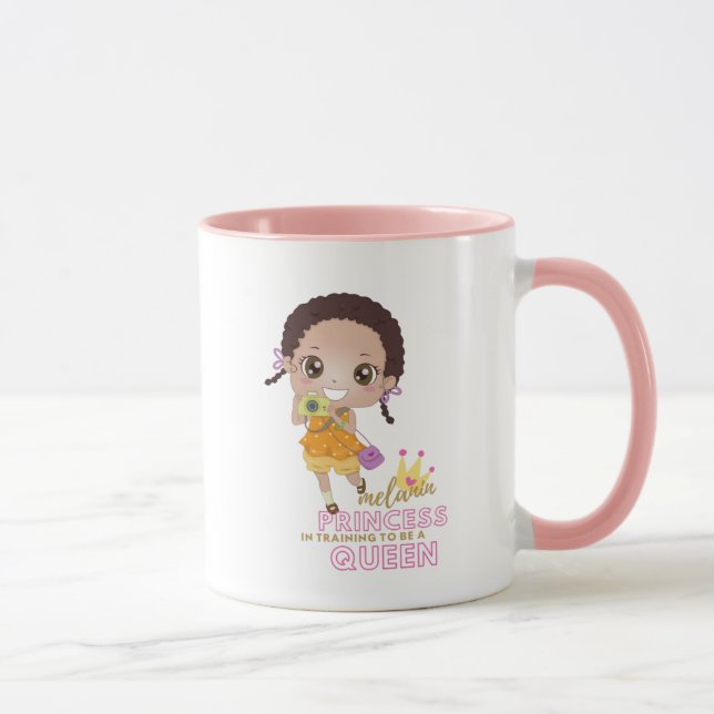 Mug Filles MELANIN Princesse En Formation Pour Devenir (Droite)
