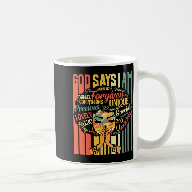 Mug Filles Noires Dieu Dit Que Je Suis Mois D'Histoire (Droite)