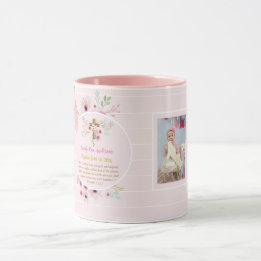 Mug Filles PHOTO Baptême Christening Proverbe Cadeau 3