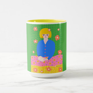 Mug Fillette liseuse d'art folklorique Cozy Bookworm