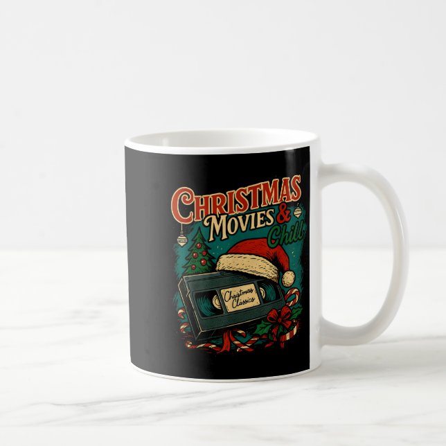 Mug Films de Noël Chill Rétro Vhs Fêtes Nostalgie (Droite)