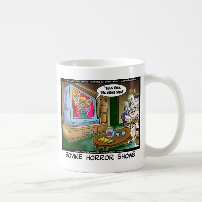 Mug Films d'horreur de vaches de l'autre côté drôles d (Droite)