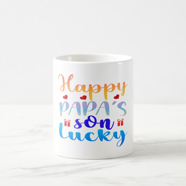 Mug Fils chanceux de papa heureux (Centre)
