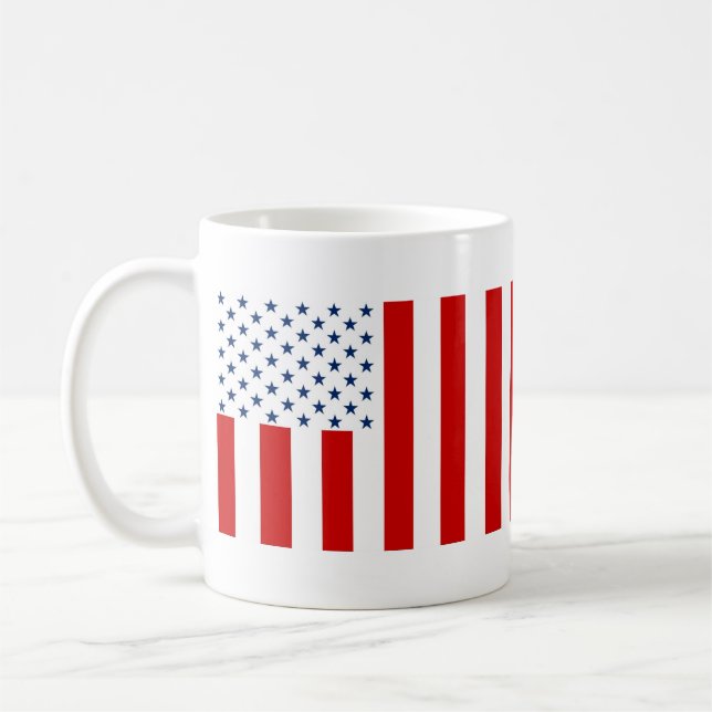 Mug Fils civils de drapeau des Etats-Unis de variation (Gauche)