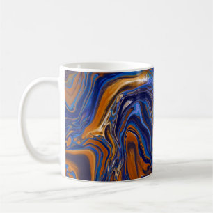 Mug Fils de marbre en cuivre et bleu