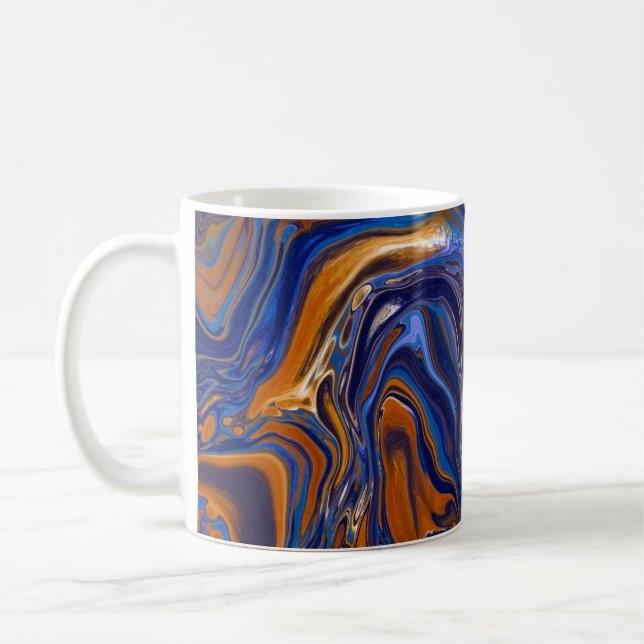 Mug Fils de marbre en cuivre et bleu (Gauche)