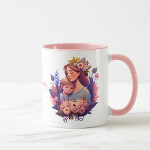 Mug Fils et mère heureux Fête des mères
