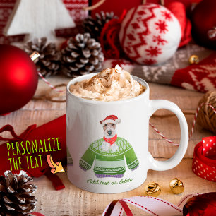 Mug Fils Fox Terrier Vacances Portant laide Sweat Xmas