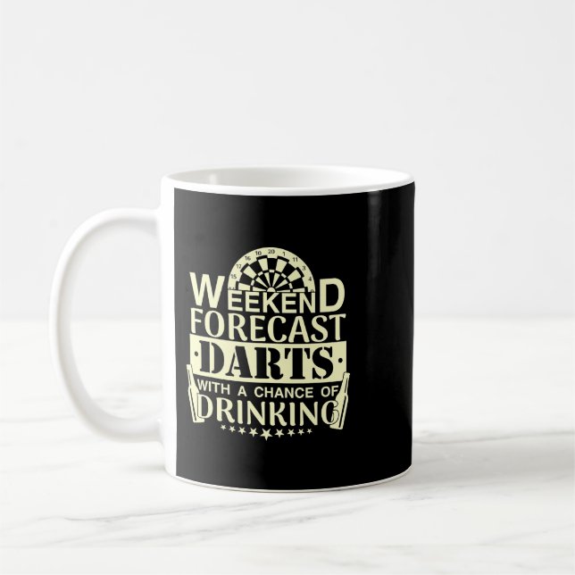 Mug Fin de semaine de la bière fléchettes de prévision (Gauche)
