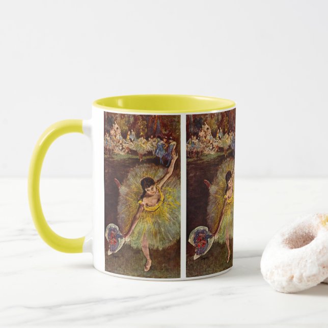 Mug Fin d'une arabesque par Edgar Degas, Ballet Vintag (Avec donut)