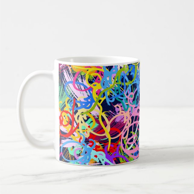 Mug Fine Art background. Seamless pattern with grunge  (Gauche)