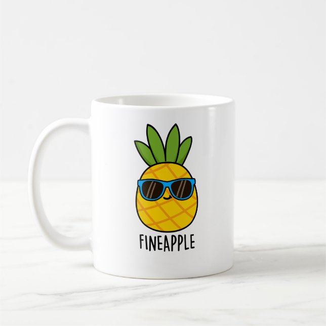 Mug Fineappy Funny Pun d'ananas (Gauche)