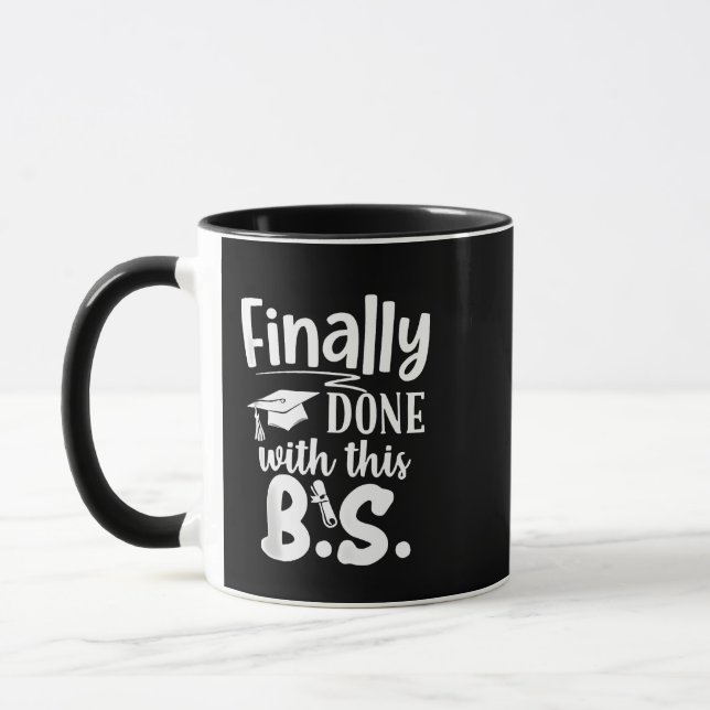 Mug Fini avec ce BS Funny graduation 2025 (Gauche)