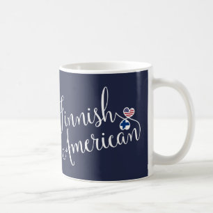 Mug Finlandais Américain Coeurs Enmêlés