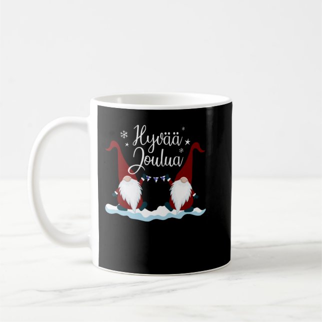 Mug Finlandais Joyeux Noël Finlande Cadeau Tee Hyvaa J (Gauche)