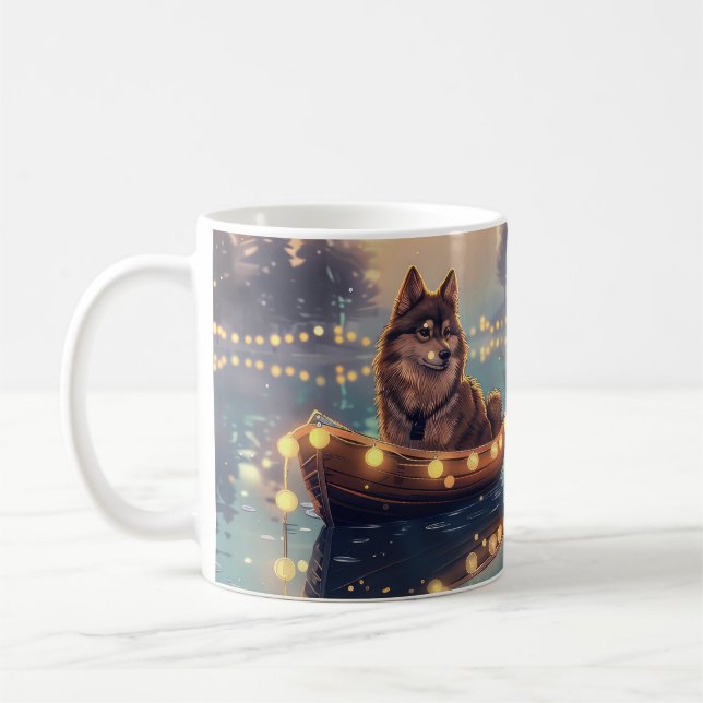 Mug Finlandais Lapphund Noël Festive Voyage (Gauche)