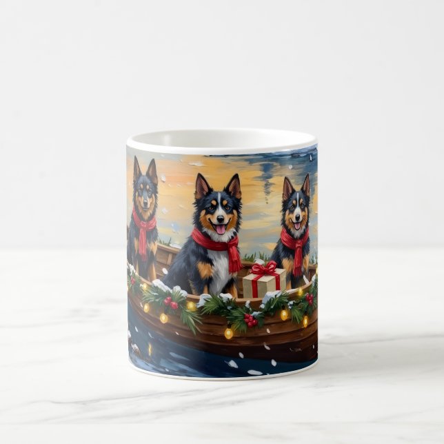 Mug Finnish Lapphund Christmas Boat Holiday (Centre)