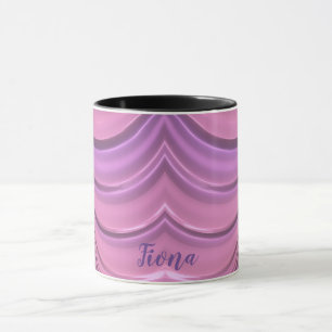 Mug FIONA ~ BRILLANT Rose Mauve Fractal 3D Dément ~ Mu