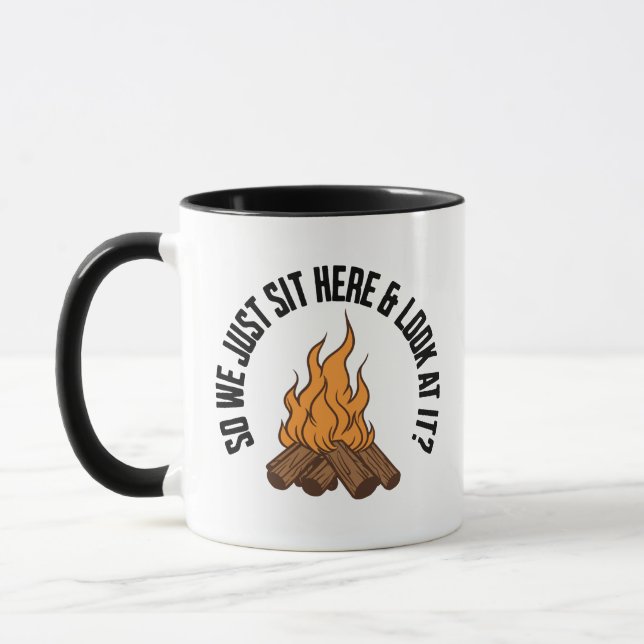 Mug Fire Cottage Campfire Heated Rivalry Joke (Gauche)