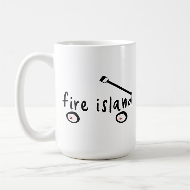Mug Fire Island Long Island NY chariot mot été vacance (Gauche)