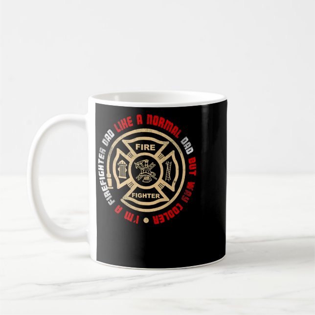 Mug Firefighter Fireman Mens Fireman US Firefighter Da (Gauche)