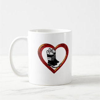 Mug Firefighters_Wife, coeur, bottes, s'est marié à,