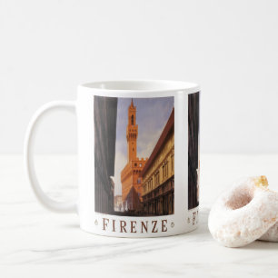 Mug Firenze, Florence, Palazzo Vecchio, Italie vintage