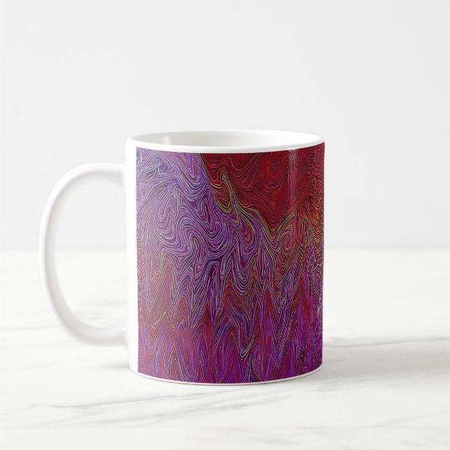 Mug "Firestorme neurale" Abstraite" Rouge violet (Gauche)