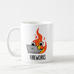 Mug Fireworks Funky Fire Flame Pun