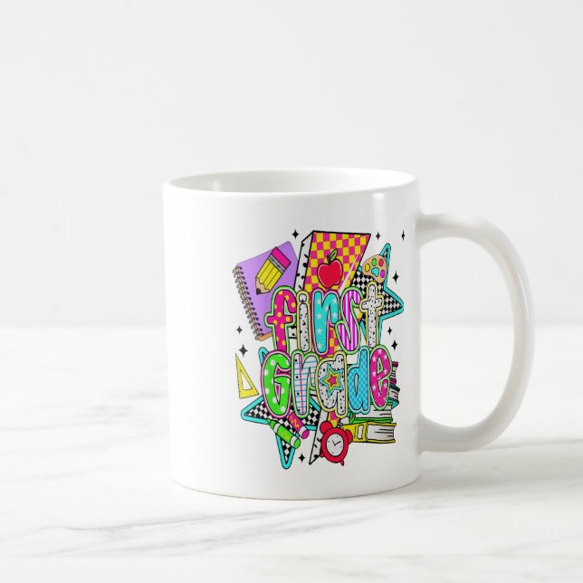 Mug First Day Of First Grade Floral Bundle For Teacher (Droite)