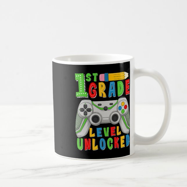 Mug First Grade Level Unlocked Ck To School Gamer Boys (Droite)