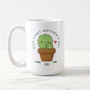 Mug FIRST MOTHER'S DAY 2025, drôle de cactus