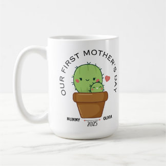 Mug FIRST MOTHER'S DAY 2025, drôle de cactus