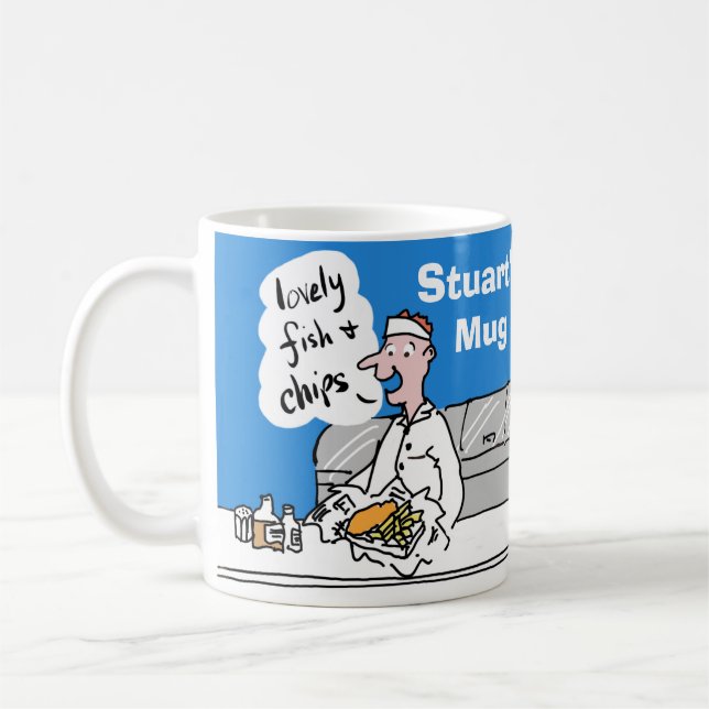 Mug Fish and Chips à personnaliser. (Gauche)
