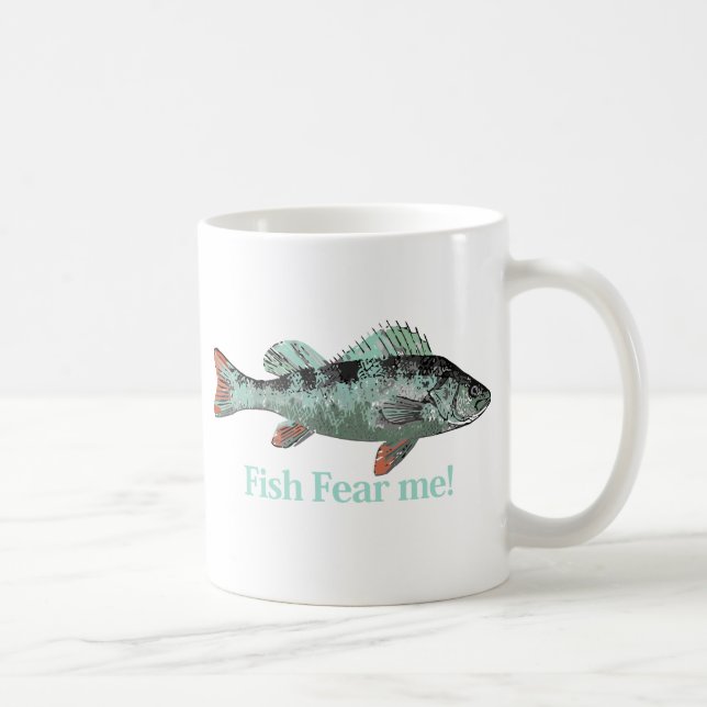 Mug Fish Fear Me Fun Citation pour pêcheur (Droite)