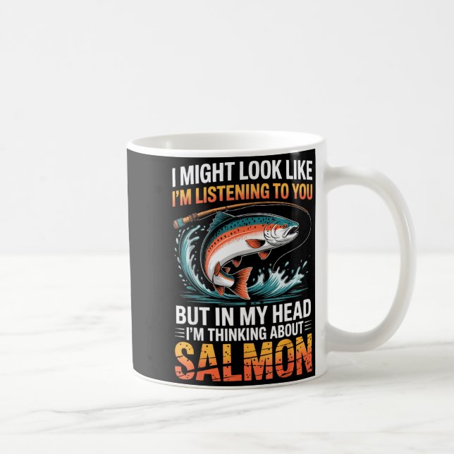 Mug Fisherman Fish Angler Thinking About Salmon Fishin (Droite)