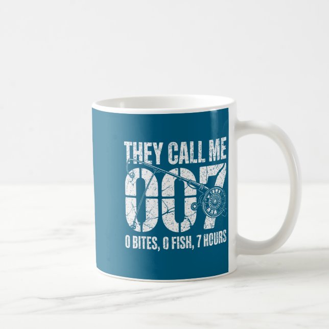 Mug Fisherman Joke Dad They Call Me 007 Funny Fishing  (Droite)