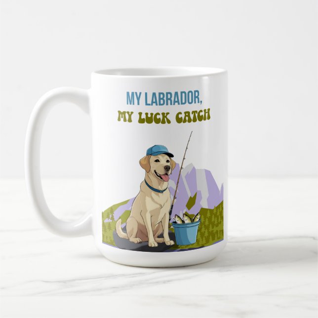 Mug Fishing Buddy – Labrador Retriever Edition (Gauche)